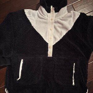 FP Movement by Free People Fall To Rise Fleece Quarter Snap in Black Combo